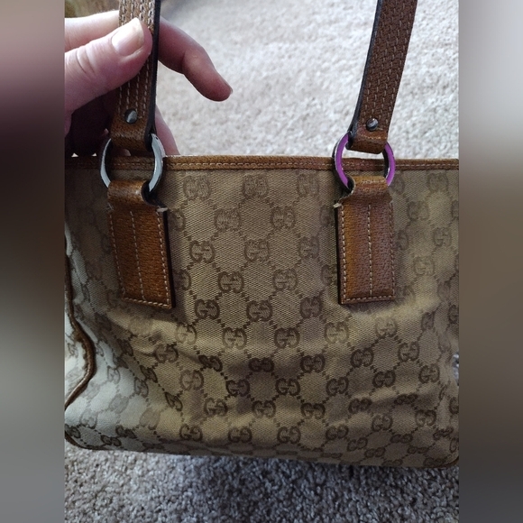 Gucci GG Medium Beige Marmont Monogram Leather Canvas Tote Bag - Picture 16 of 16